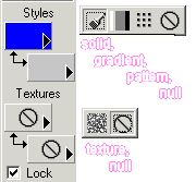 Styles and Texture buttons